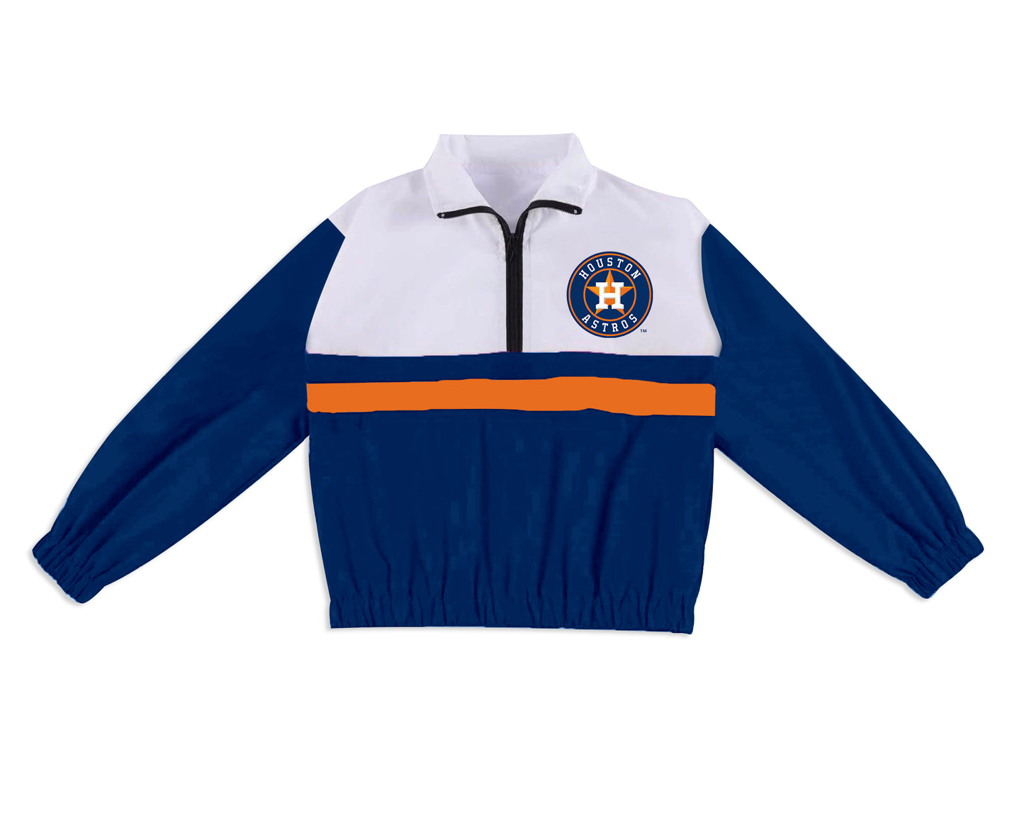 Preorder (moq 5)Baby Boys Long Sleeve Houston Astros Team Zip Pullovers Tops