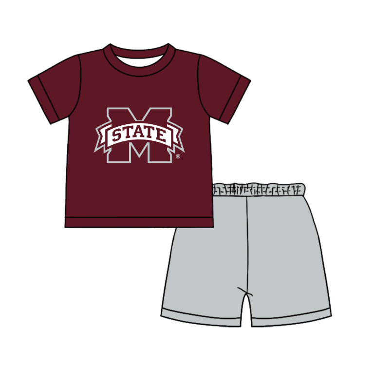 Preorder moq 5 Baby Boys Short Sleeve Shirts Top Short Team Clothes Set