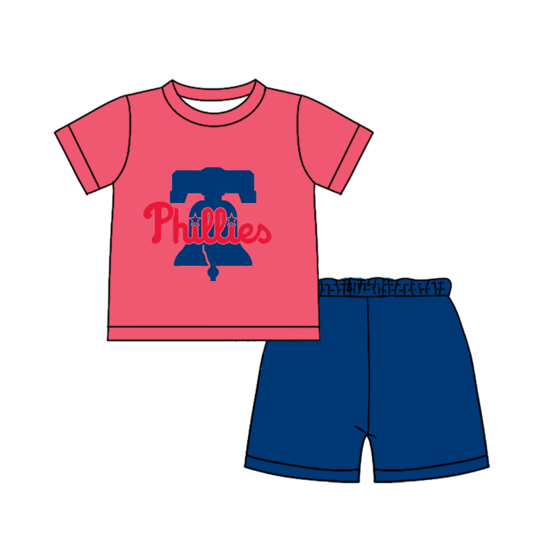 Preorder moq 5 Baby Boys Short Sleeve Shirts Top Short Team Clothes Set