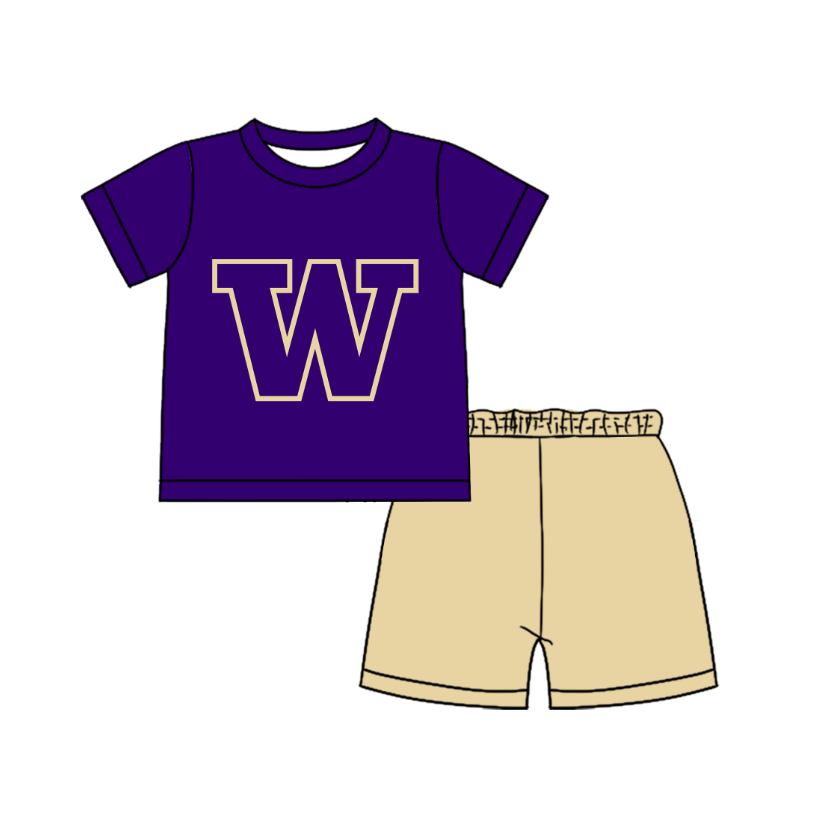Preorder moq 5 Baby Boys Short Sleeve Shirts Top Short Team Clothes Set