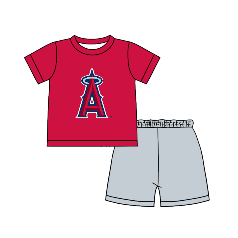 Preorder moq 5 Baby Boys Short Sleeve Shirts Top Short Team Clothes Set