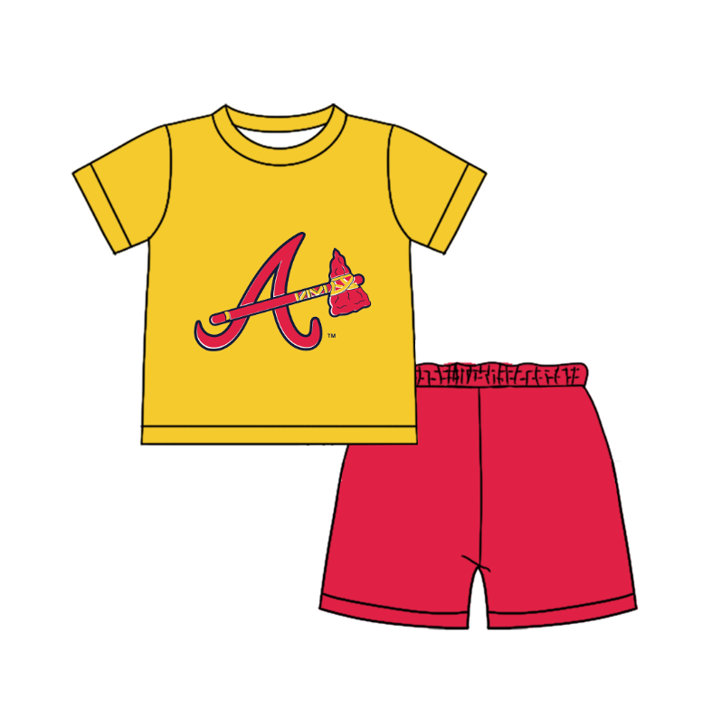 Preorder moq 5 Baby Boys Short Sleeve Shirts Top Short Team Clothes Set
