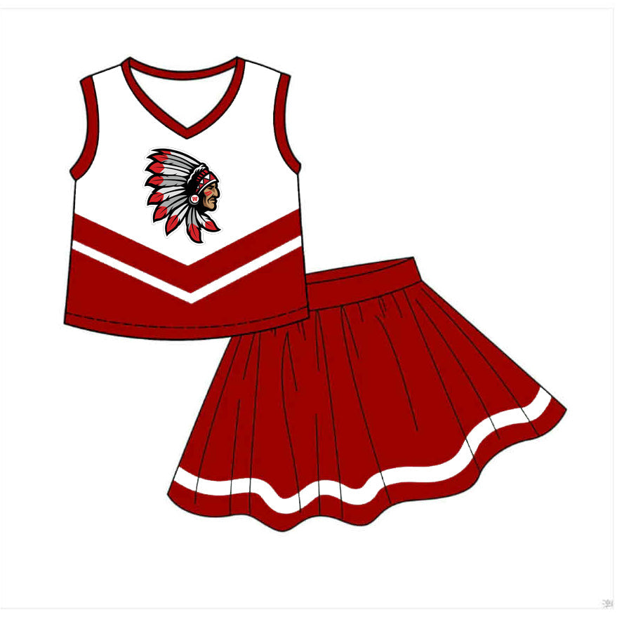 Preorder (moq 5)Baby Girls Sleeveless Vest Top Skirt Short Team Clothes Sets