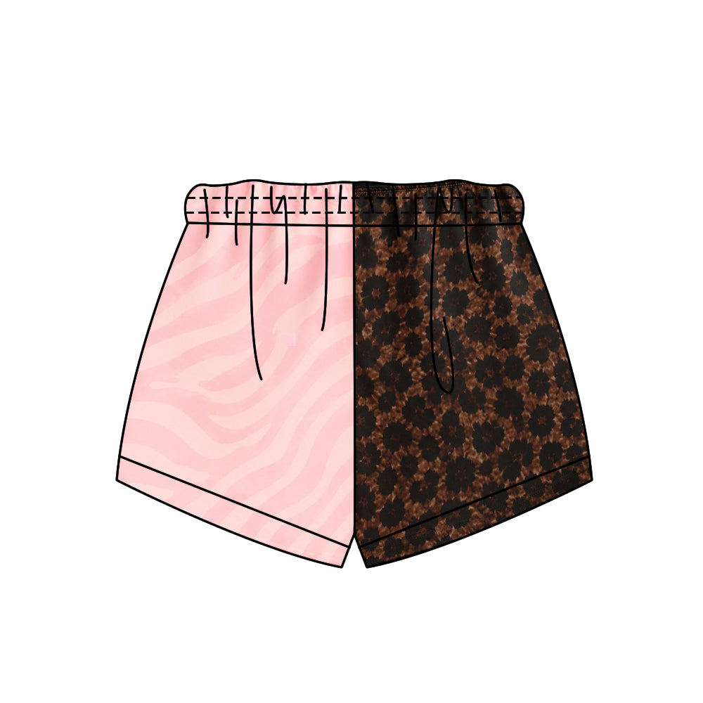 Preorder (moq 5)Baby Girls Stripe Leopard Shorts Bottom