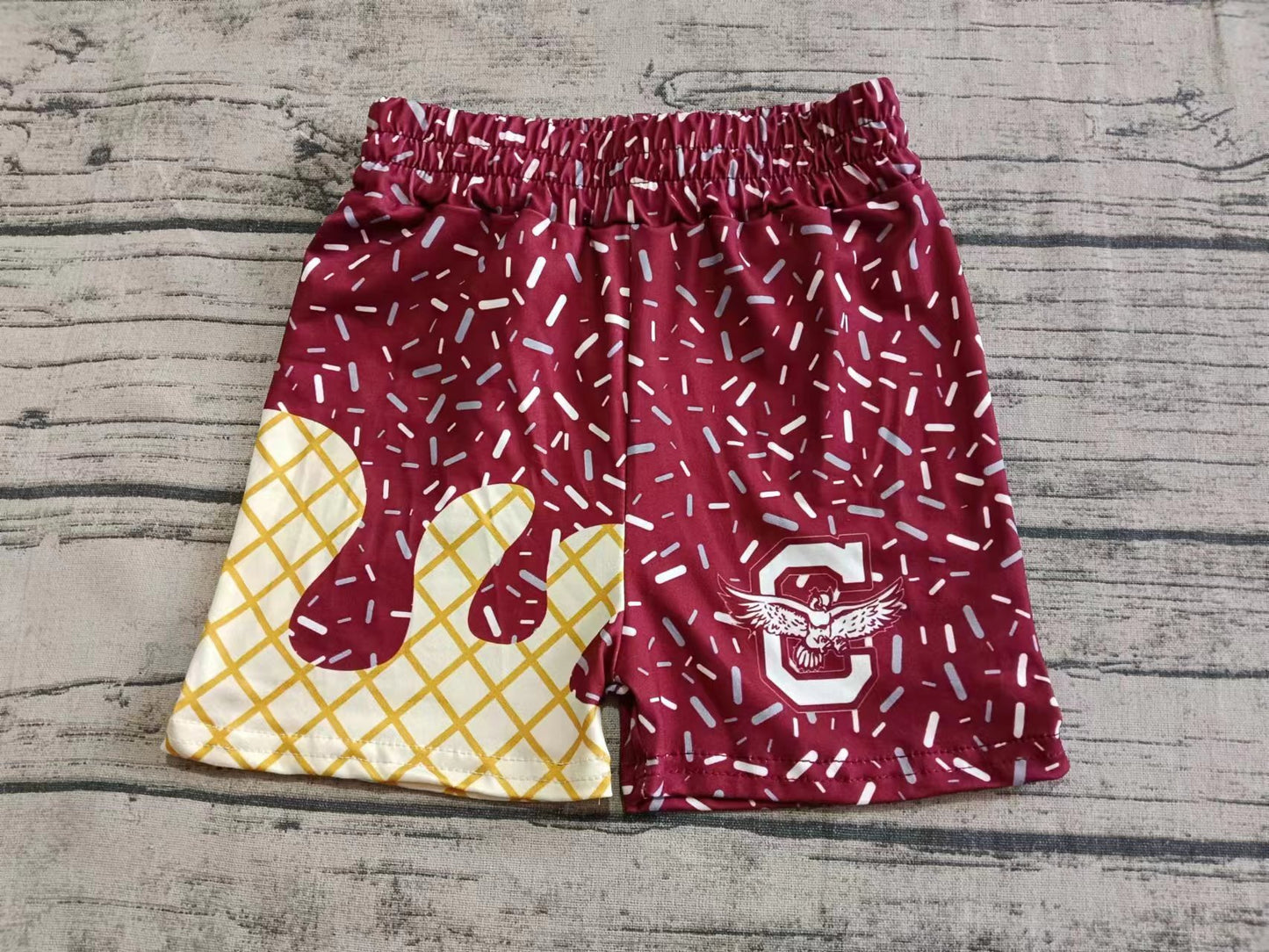 Preorder(moq 5) Baby Boys Red C Eagle Team Shorts Bottoms