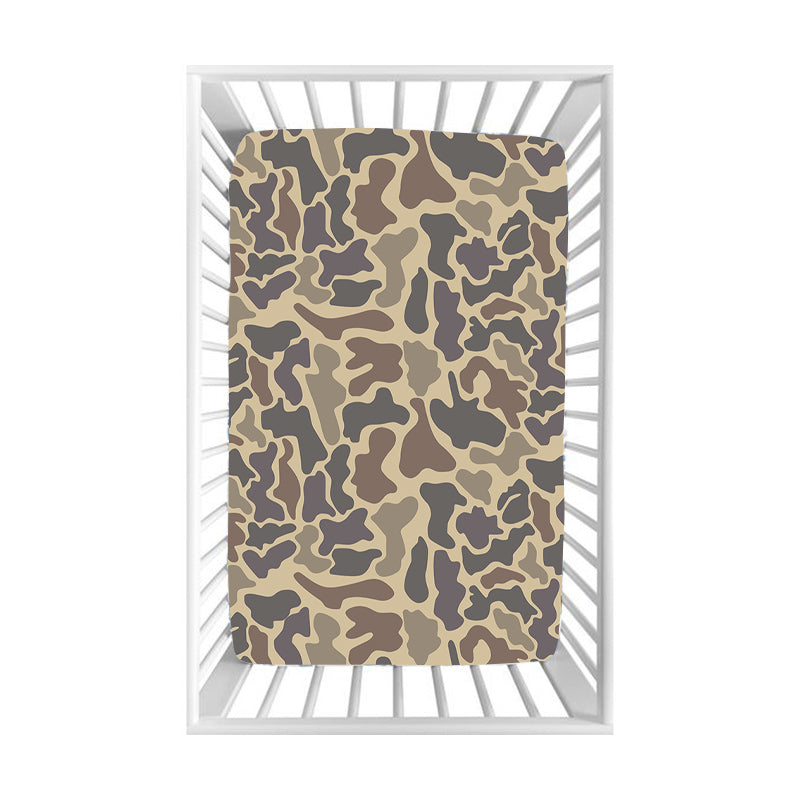 Preorder(moq 5) Baby Camo Grey Hunting Bed Sheets One Layer Milk Silk