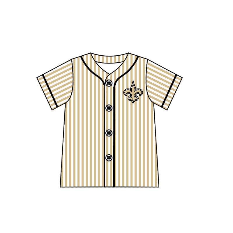 preorder(moq 5) Baby Boys Saints Team Gold Stripes Shirts