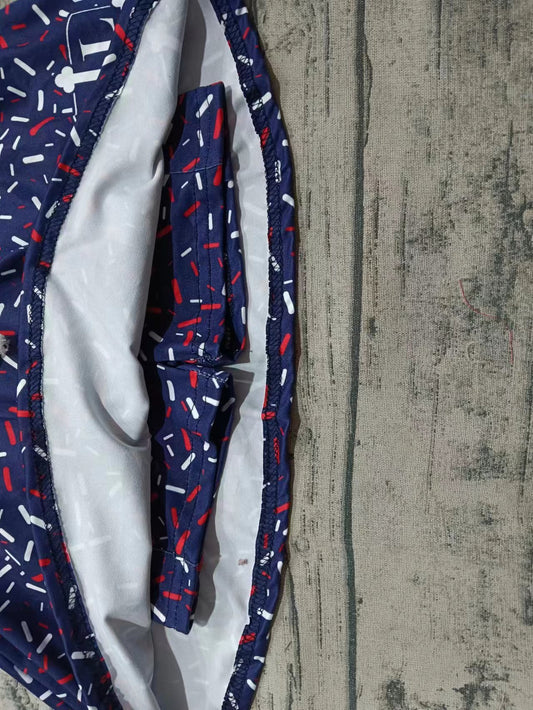 Preorder(moq 5) Baby Girls Navy Team Shield Skort Shorts Bottoms