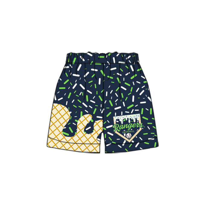 Preorder(moq 5) Baby Boys Team Dark Green Rangers Sports Shorts
