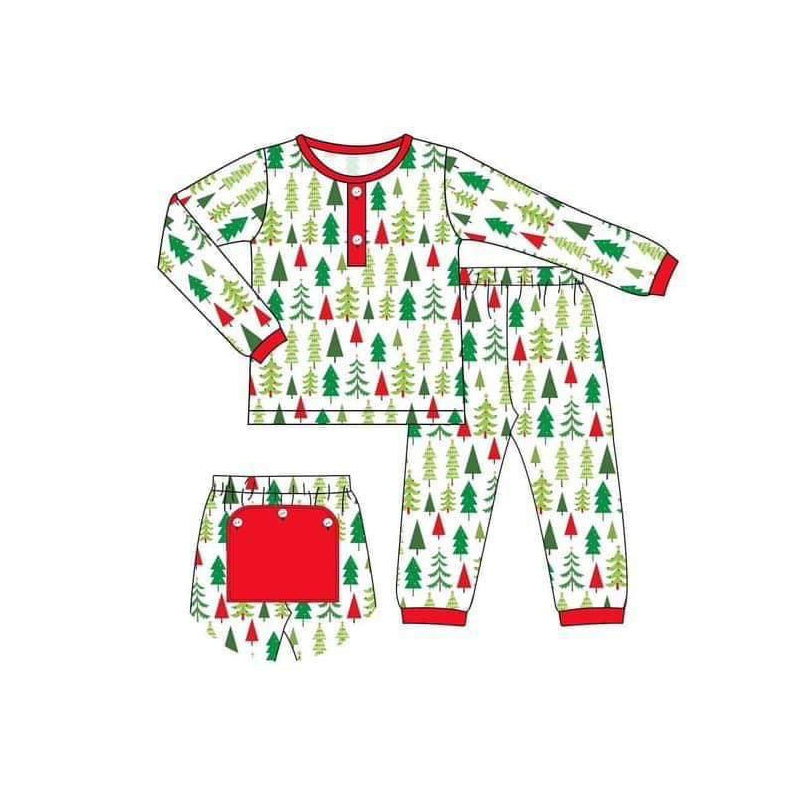 Baby Boys Christmas Tree Pajamas Sets preorder(moq 5)