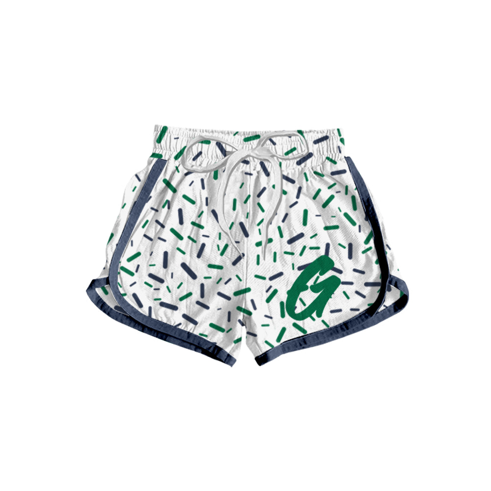 Preorder(moq 5) Baby Girls Green G Dots Sports Shorts
