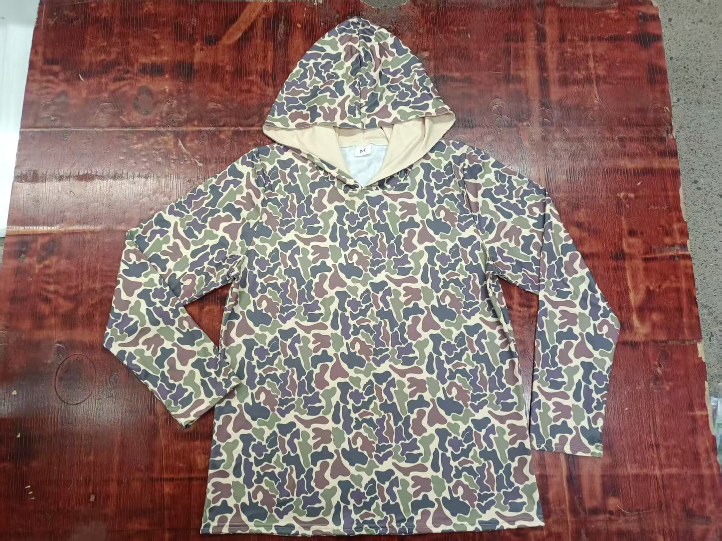 Preorder moq 5 Adult Men Long Sleeves Brown Green Camo Western Hoodies Top