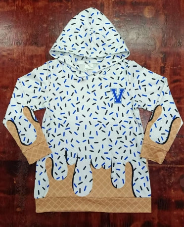 Preorder moq 5 Baby Boys Long Sleeves V Team Hoodies Top