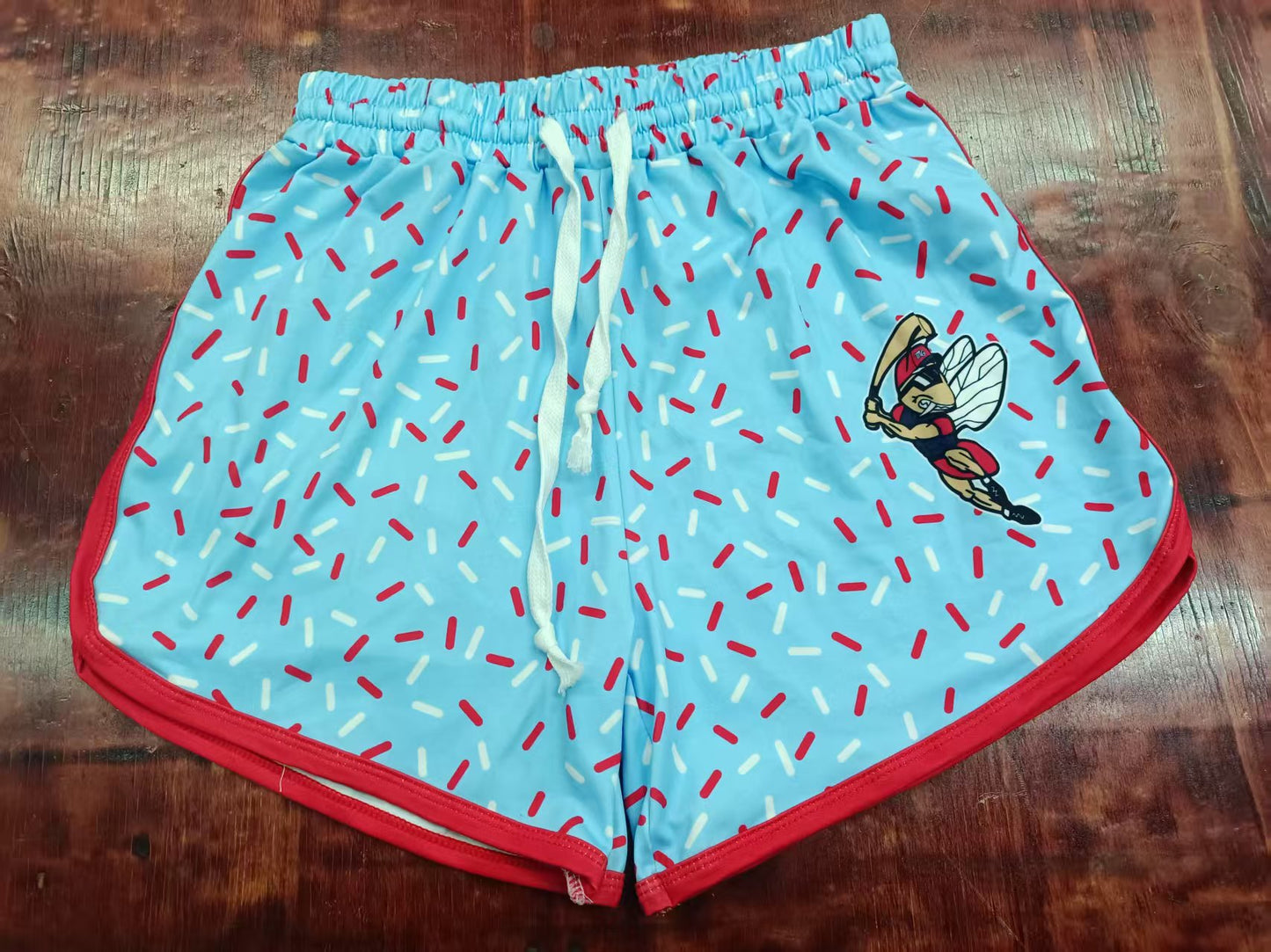 Preorder moq 5 Baby Girls Blue Bee Team Shorts Bottoms With Belt