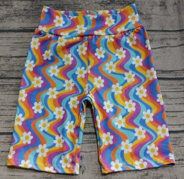 Preorder (moq 5)Baby Girls Rainbows Flowers Biking Short Bottoms