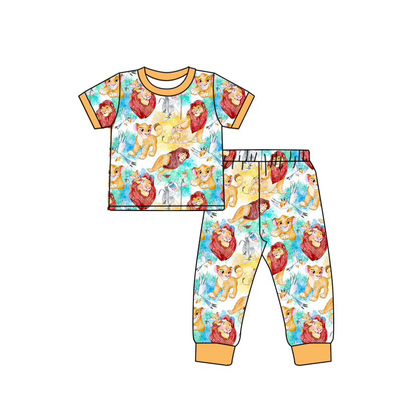 Preorder (moq 5)Baby Boys Lion Top Pant Pajamas Sets