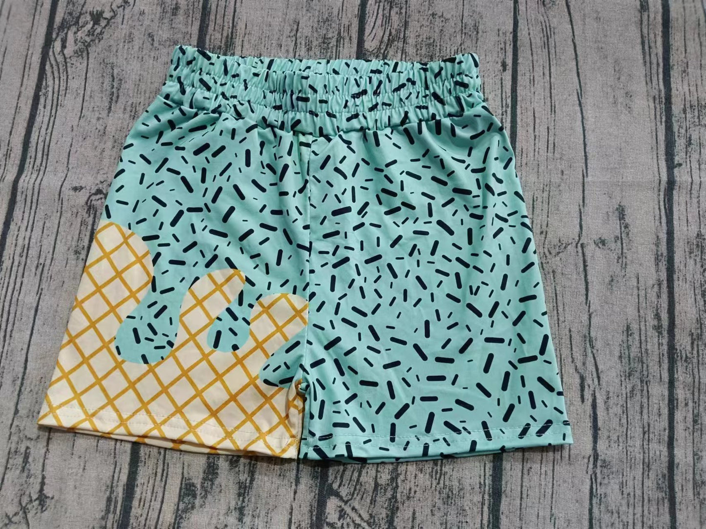 Preorder (moq 5)Baby Boys Aqua Team Shorts Bottom