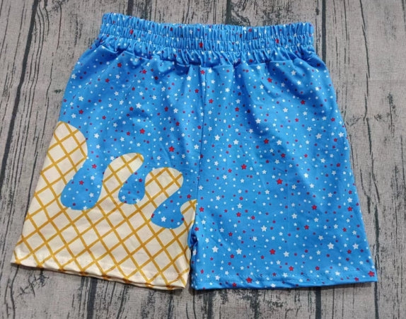 Preorder (moq 5)Baby Boys Hot Blue Stars Team Shorts Bottom