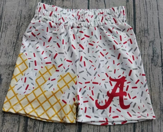 Preorder moq 5 Baby Boys Red A Team Drips Shorts Bottoms
