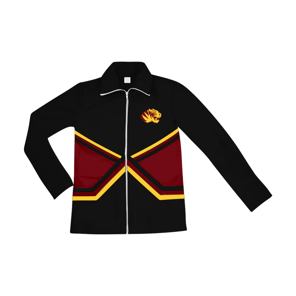 Preorder(moq 5) Adult Black tigers Team Zip Jackets