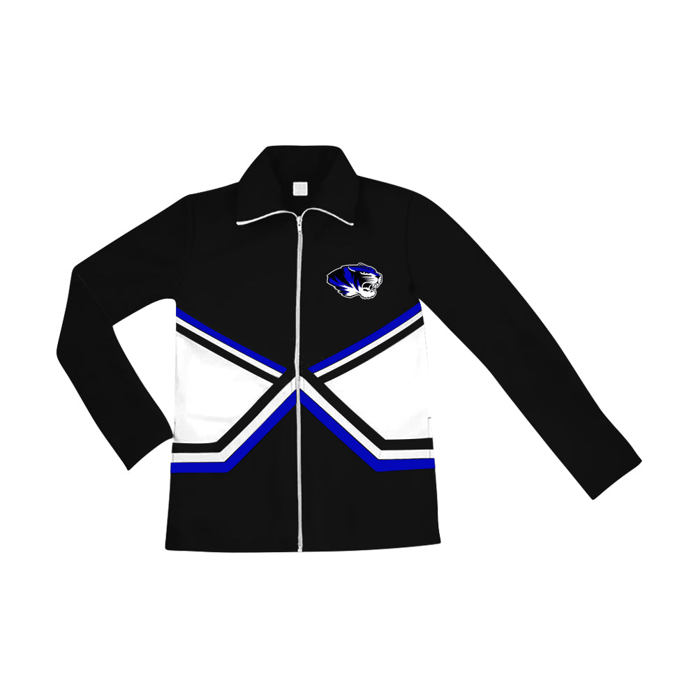 Preorder (moq 5)Baby Boys Black Animal Team Zipper Jacket Tops
