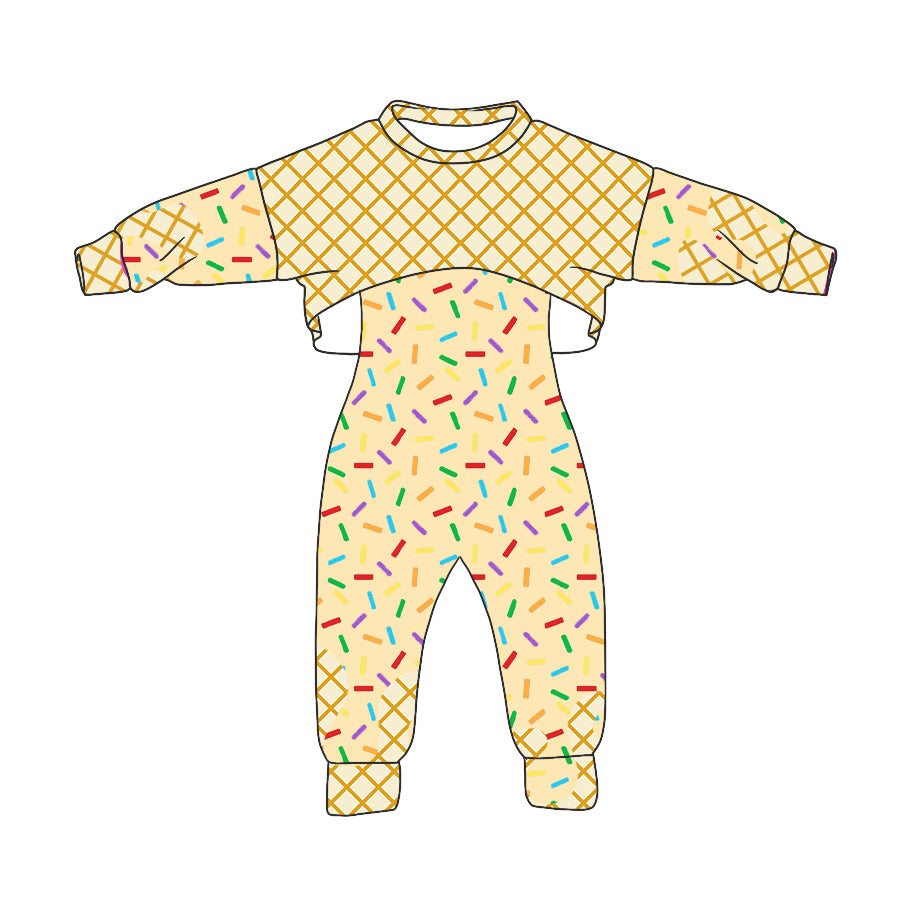 Preorder (moq 5)Baby Girls Long Sleeves Drip Shirt Top Jumpsuit 2 Piece Team Clothes Sets