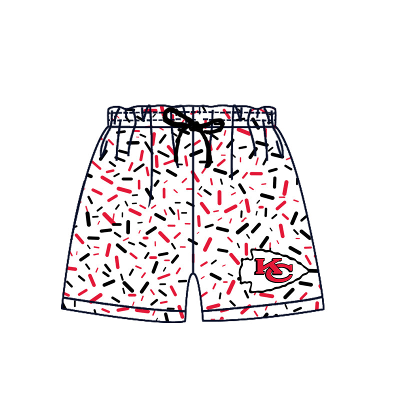 Preorder(moq 5) Baby Boys Drip Red KC Team Sports Shorts