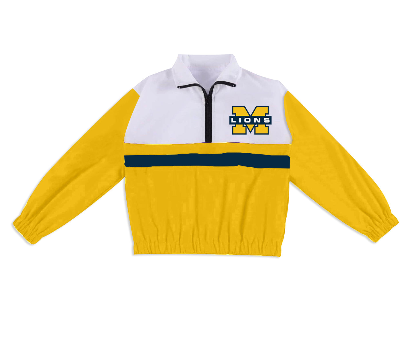 Preorder (moq 5)Baby Boys Long Sleeve M Lions Team Zip Pullovers Tops