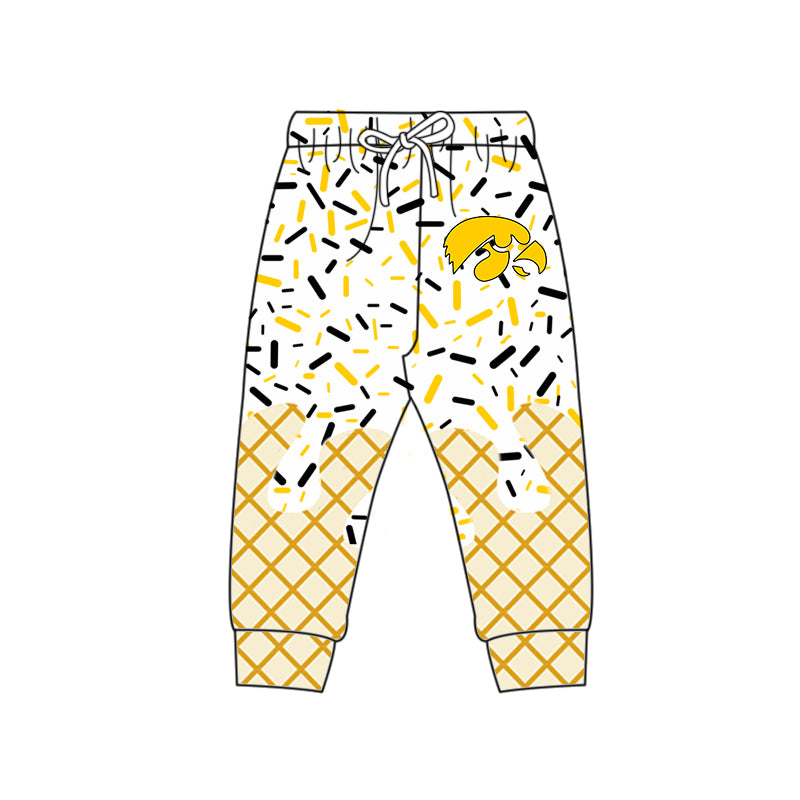 Preorder (moq 5)Baby Boys Yellow Eagle Drip Team Pants