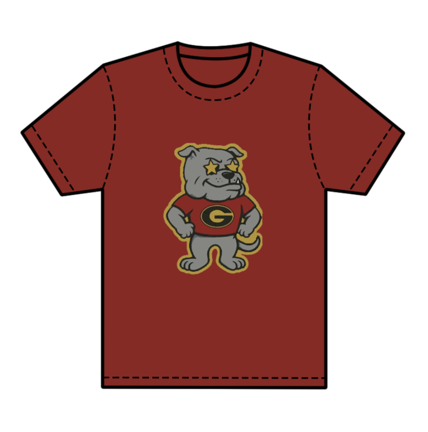 preorder(moq 5) Baby Boys Dark Red Short Sleeves Bulldogs G Team Tee Shirts Tops