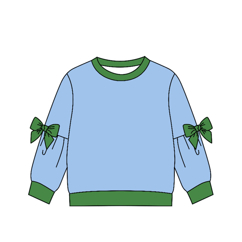 Preorder (moq 5)Baby Girls Bows Long Sleeve T-shirts Top