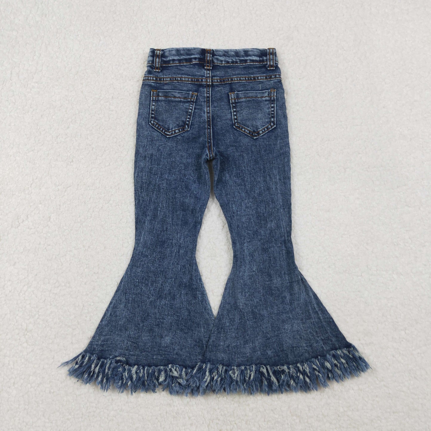 Baby Girls Navy Tassel Denim Bell Pants