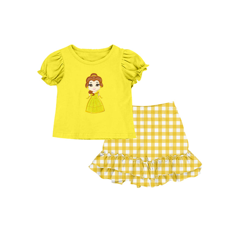 Baby Girls Princess Tee 4 Shirt Ruffle Shorts Clothes Sets preorder(moq 5)