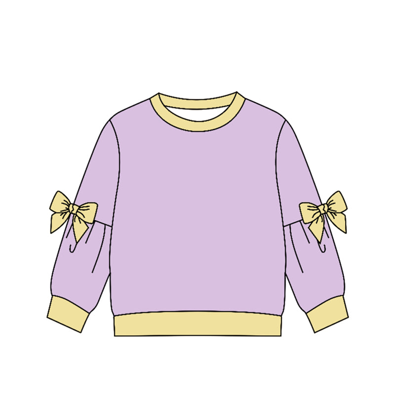 Preorder (moq 5)Baby Girls Bows Long Sleeve T-shirts Top