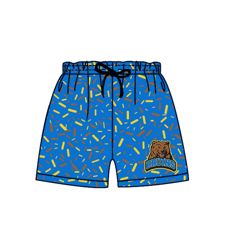 Preorder (moq 5)Baby Boys Blue Bruins Drip Team Shorts Bottom