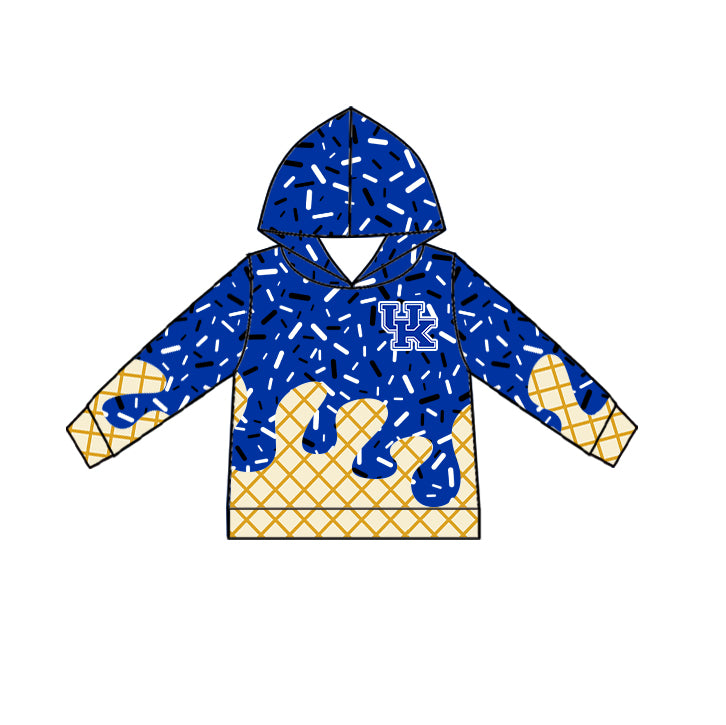 Preorder (moq 5)Baby Boys Long Sleeves Hot Blue UK Team Hoodies Top