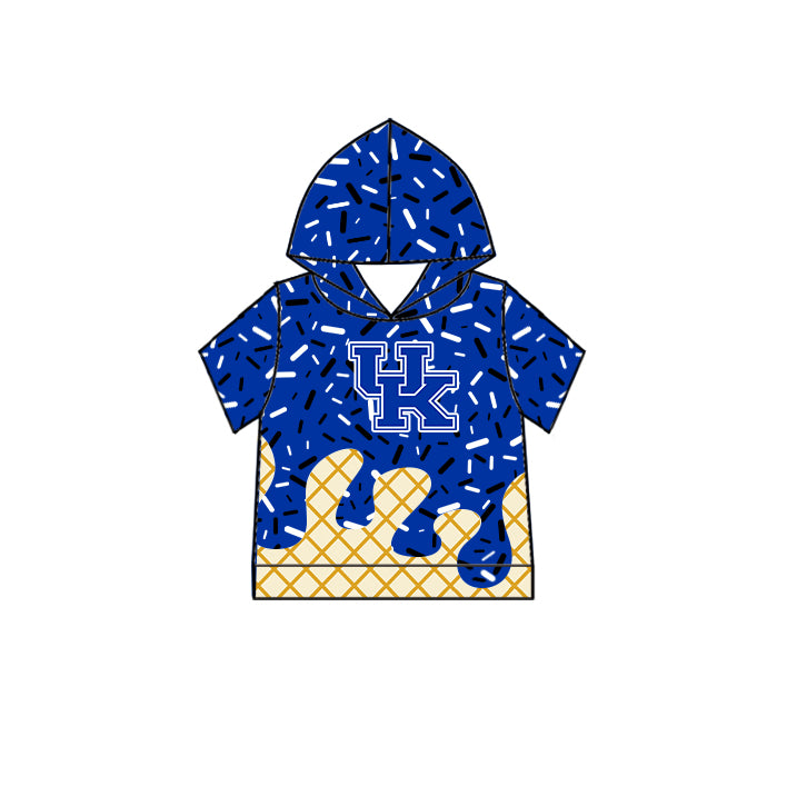 Preorder (moq 5)Baby Boys Short Sleeves Hot Blue UK Team Hoodies Top