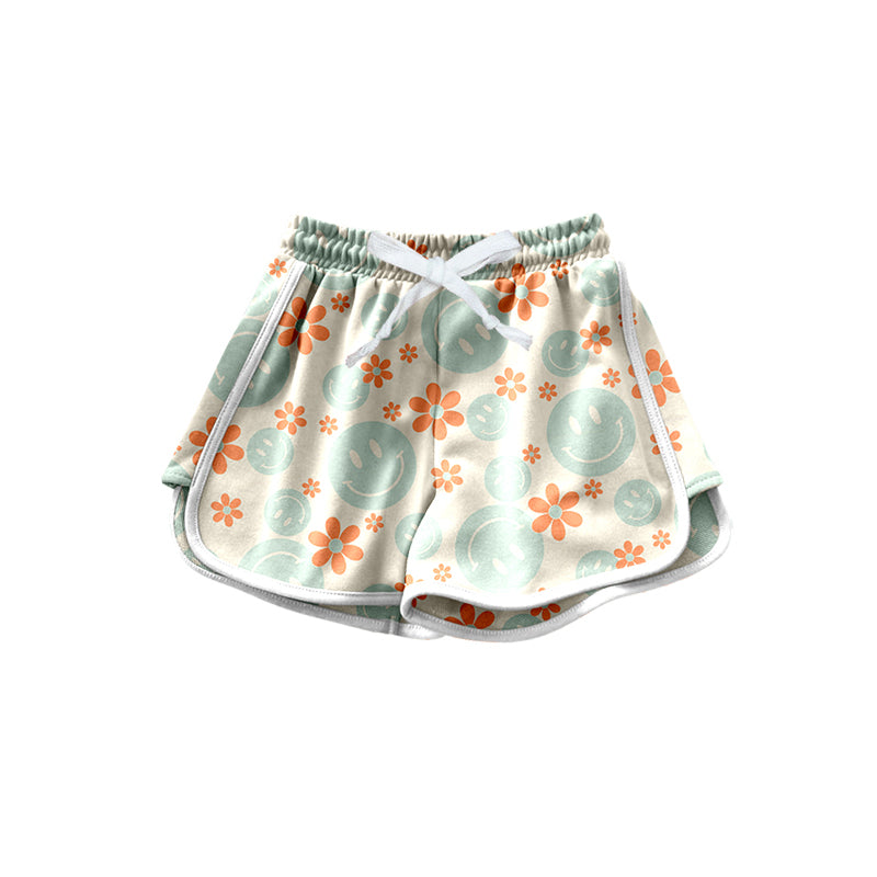 Preorder (moq 5)Baby Girls Smiles Flowers Summer Shorts Bottom With Belt