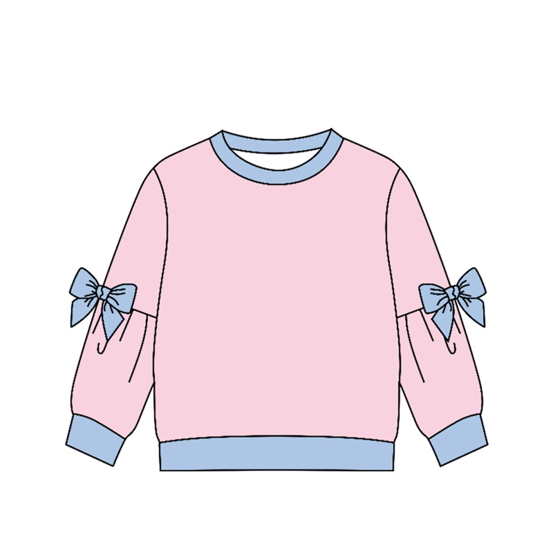 Preorder (moq 5)Baby Girls Bows Long Sleeve T-shirts Top