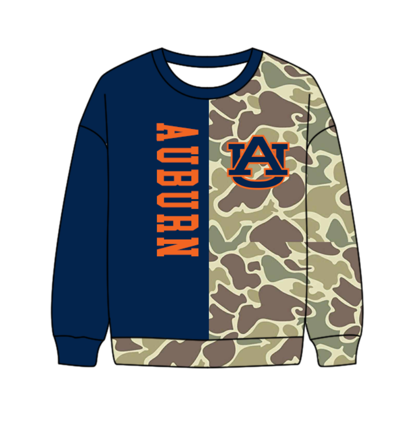 Preorder(moq 5) Baby Boys Long Sleeve Camo AU T-shirts Top