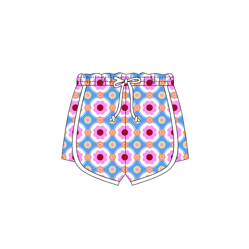 Preorder (moq 5)Baby Girls Colorful Flowers Shorts Bottom