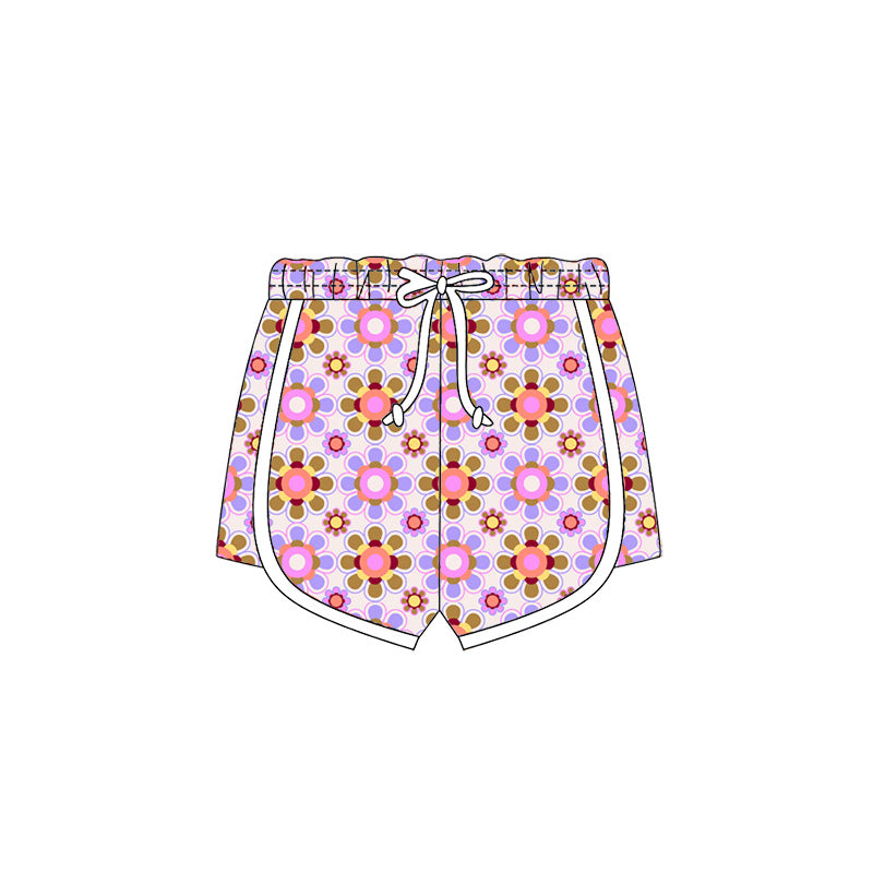 Preorder (moq 5)Baby Girls Colorful Flowers Shorts Bottom
