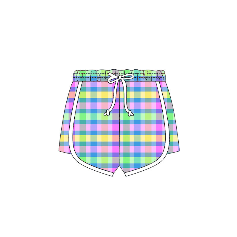 Preorder (moq 5)Baby Girls Colorful Checked Shorts Bottom