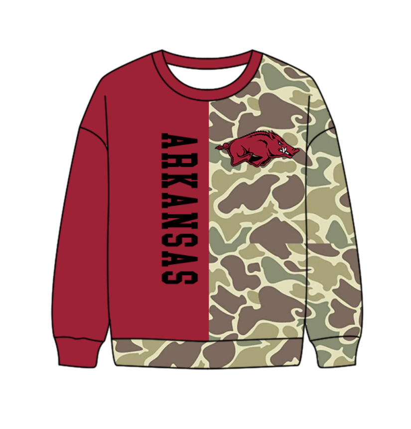 Preorder(moq 5) Baby Boys Long Sleeve Camo Red Bulls Team T-shirts Top