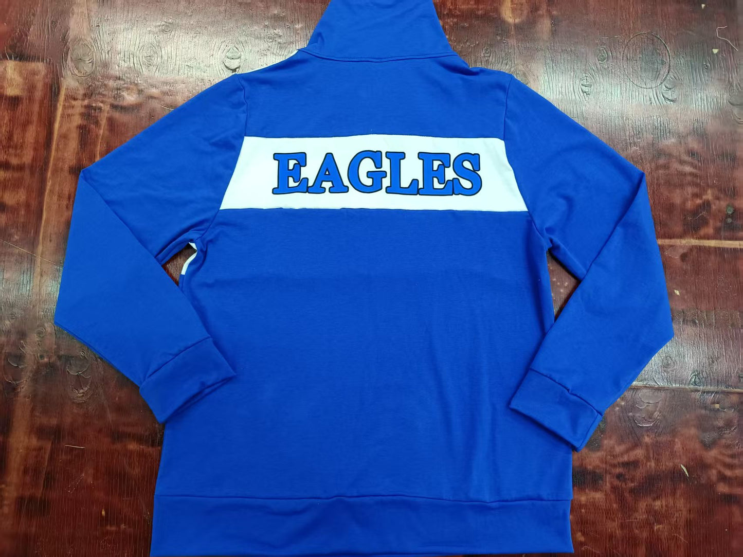 Preorder moq 5 Baby Boys Hot Blue Long Sleeves BH Eagles Team Zipper Pullovers Top