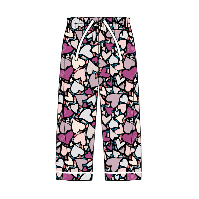 Adult Women Wine Hearts Bottoms Pants Pajamas Preorder(moq 5)