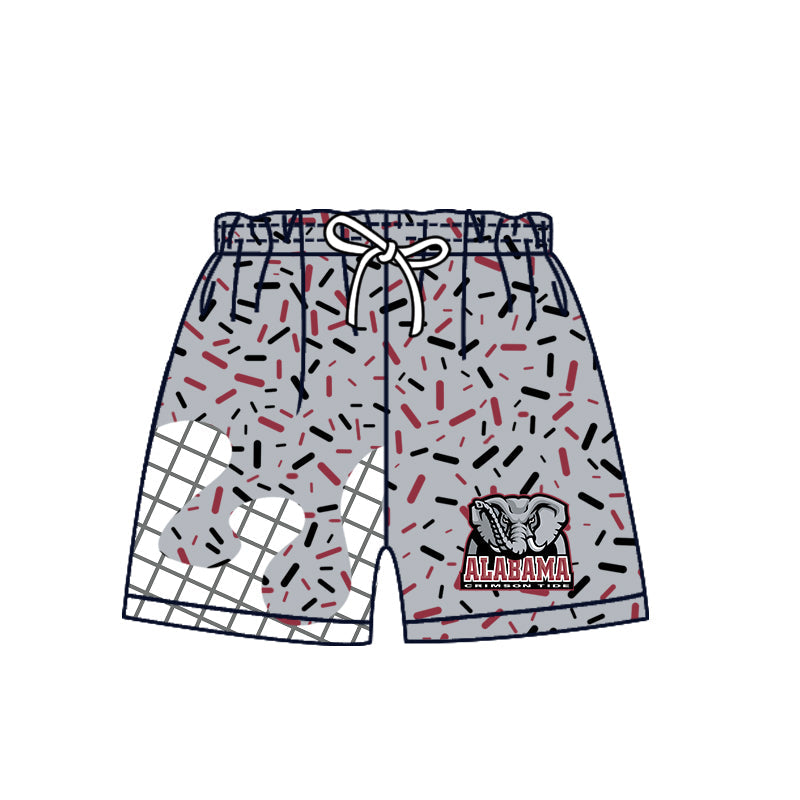 Preorder (moq 5)Baby Boys Grey Sprinkles Alabama Elephants Shorts Bottom