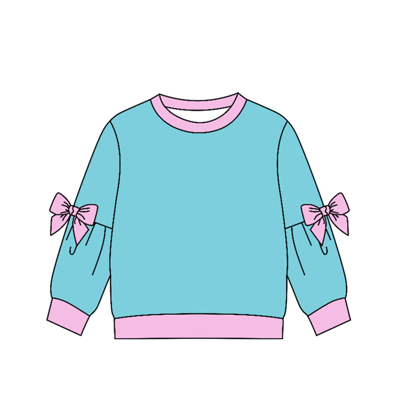 Preorder (moq 5)Baby Girls Bows Long Sleeve T-shirts Top