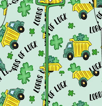 Preorder moq 5 (each item)Baby Girls Short Sleeve Clovers Rainbows Button Top Shorts St Patrick Pajamas Sets