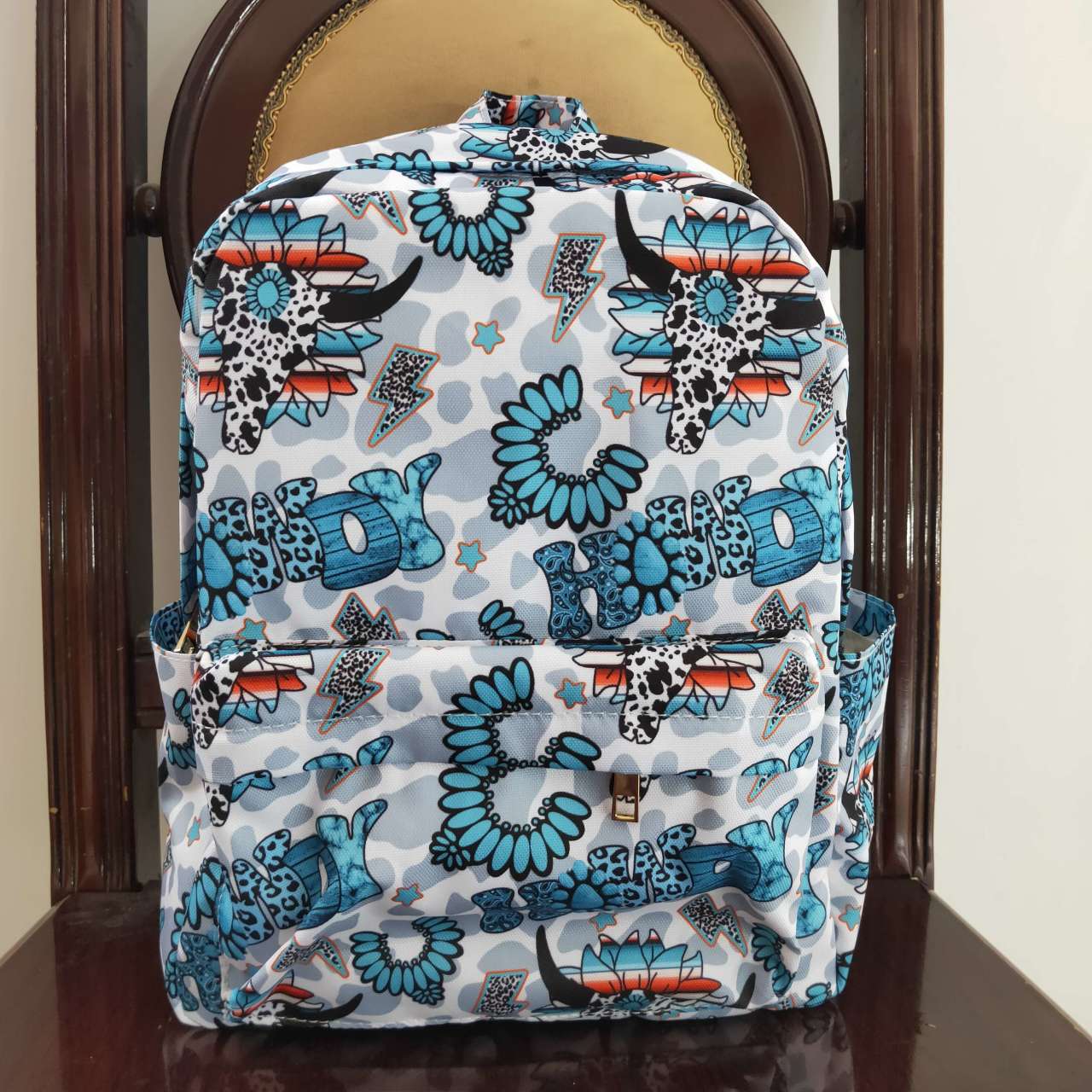 Baby Kids Children Howdy Turquoise Western Back Bags